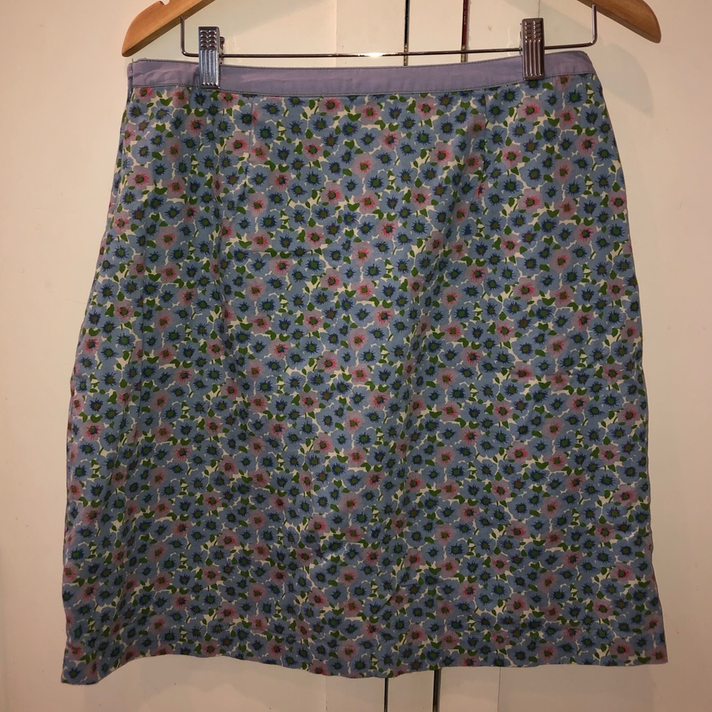 Boden blue and purple floral skirt, sz 10R
